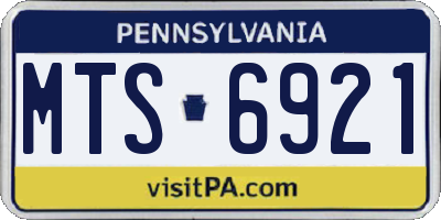 PA license plate MTS6921