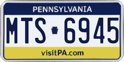 PA license plate MTS6945