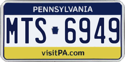 PA license plate MTS6949