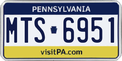 PA license plate MTS6951
