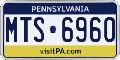 PA license plate MTS6960