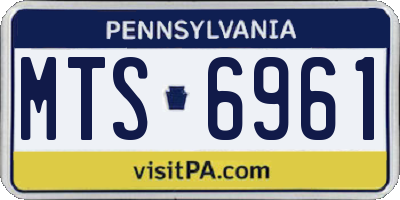 PA license plate MTS6961