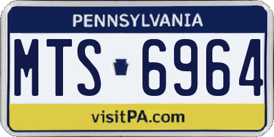PA license plate MTS6964