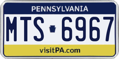 PA license plate MTS6967