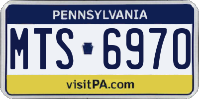 PA license plate MTS6970