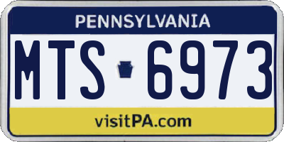PA license plate MTS6973