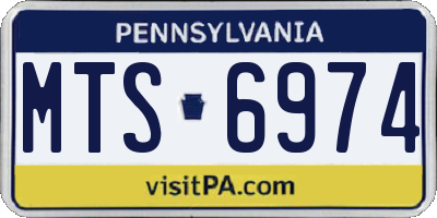 PA license plate MTS6974