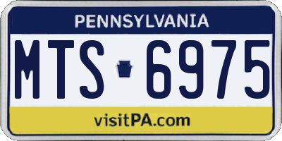 PA license plate MTS6975