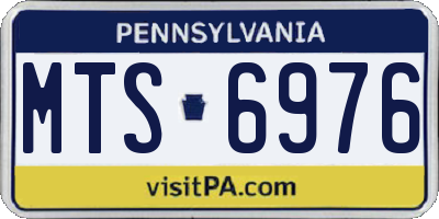 PA license plate MTS6976