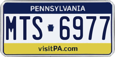 PA license plate MTS6977