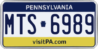 PA license plate MTS6989