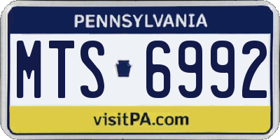 PA license plate MTS6992