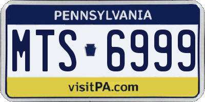 PA license plate MTS6999
