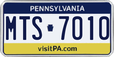 PA license plate MTS7010
