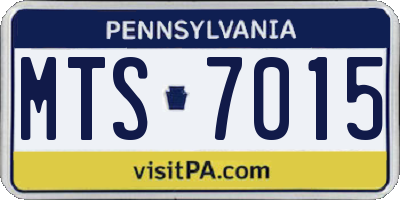 PA license plate MTS7015