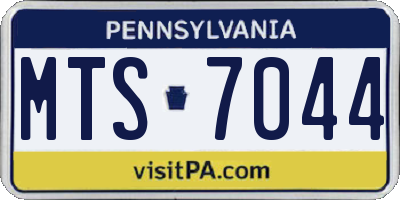 PA license plate MTS7044