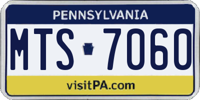 PA license plate MTS7060
