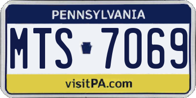 PA license plate MTS7069