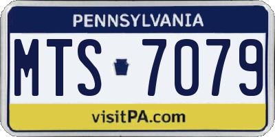 PA license plate MTS7079