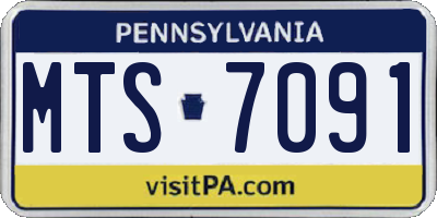 PA license plate MTS7091