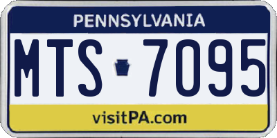 PA license plate MTS7095