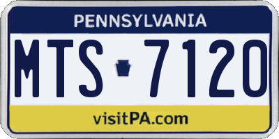 PA license plate MTS7120