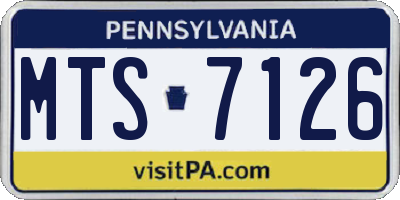 PA license plate MTS7126