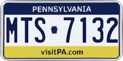 PA license plate MTS7132