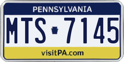 PA license plate MTS7145
