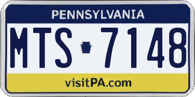 PA license plate MTS7148