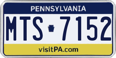 PA license plate MTS7152
