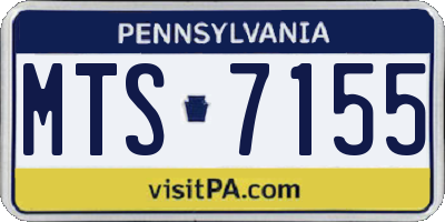 PA license plate MTS7155