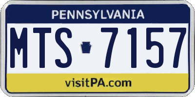 PA license plate MTS7157