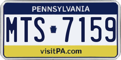 PA license plate MTS7159