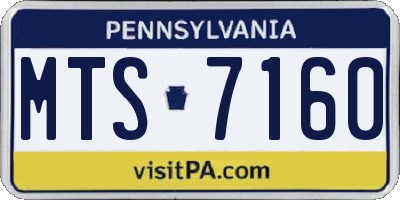 PA license plate MTS7160