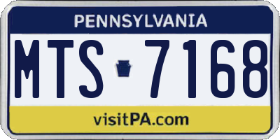PA license plate MTS7168