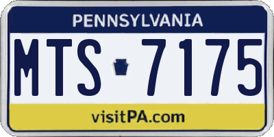 PA license plate MTS7175