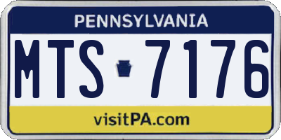PA license plate MTS7176