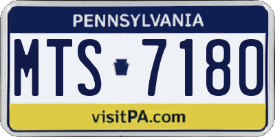 PA license plate MTS7180