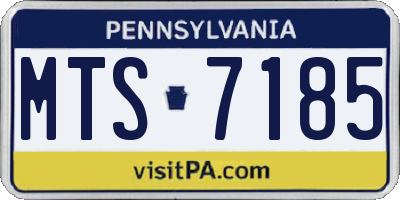 PA license plate MTS7185