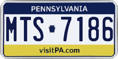PA license plate MTS7186
