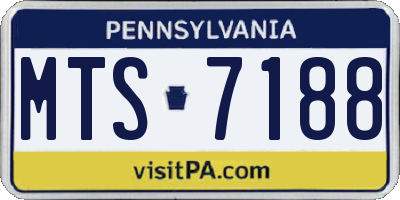 PA license plate MTS7188
