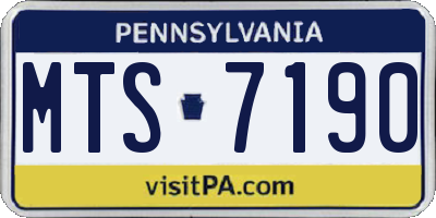 PA license plate MTS7190