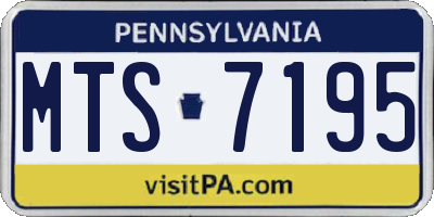PA license plate MTS7195