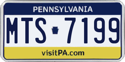 PA license plate MTS7199