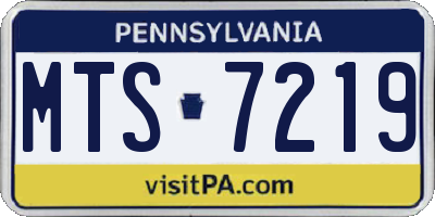 PA license plate MTS7219