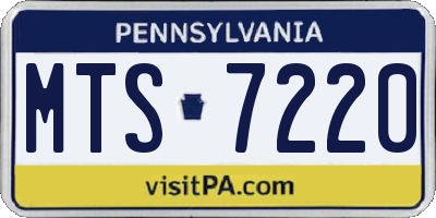 PA license plate MTS7220