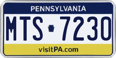 PA license plate MTS7230