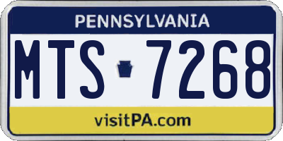 PA license plate MTS7268