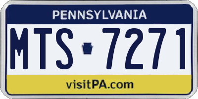 PA license plate MTS7271